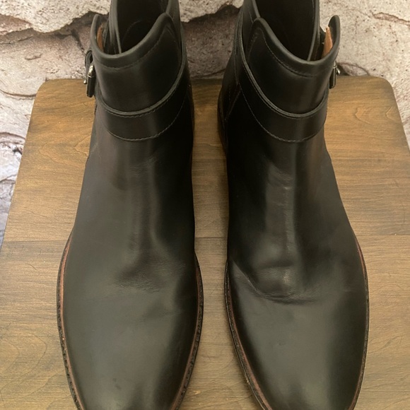 MENS COACH Black Leather Bryce Moto Boots - Picture 2 of 8